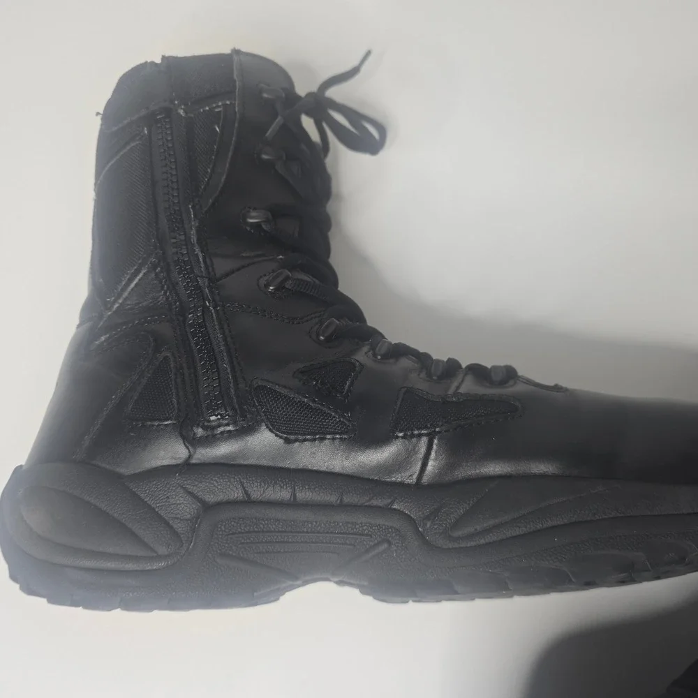 Reebok Rapid Response Mens Stealth Tactical Boot Side Zipper Composite Toe 15M
